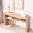 Rustic Solid Wood Console Table with Lower Storage Shelf
