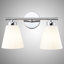 Éclairage pour salle de bain 2 lumières en verre transparent doré-25978355-25978351
