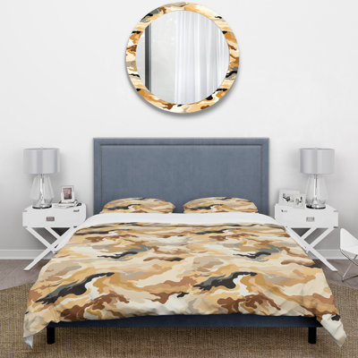 Desert Sand Dune Camouflage Camouflage Duvet Cover
