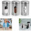  MantraRaj Stainless Steel Round Canister Clear Window and Multi Food Storage Jars 3 Jars Set