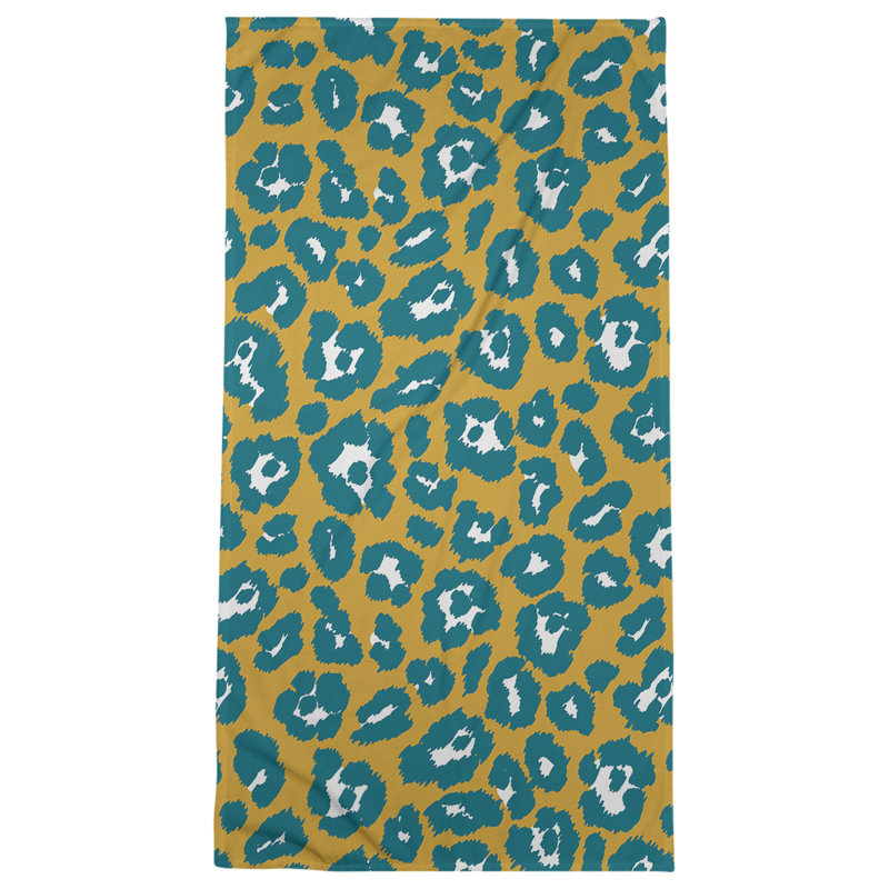 Lucida Bath Towel, Polyester/Cotton Blend, Gold/White/Teal