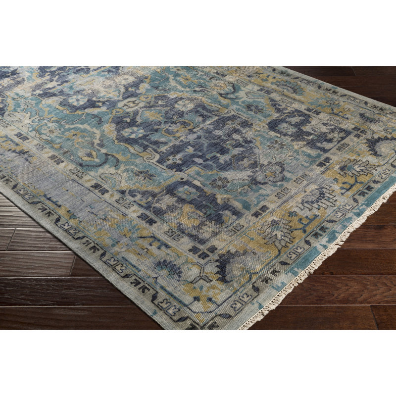 Bally Hand Knotted Wool Oriental Area Rug, Rectangle 6' x 9'
