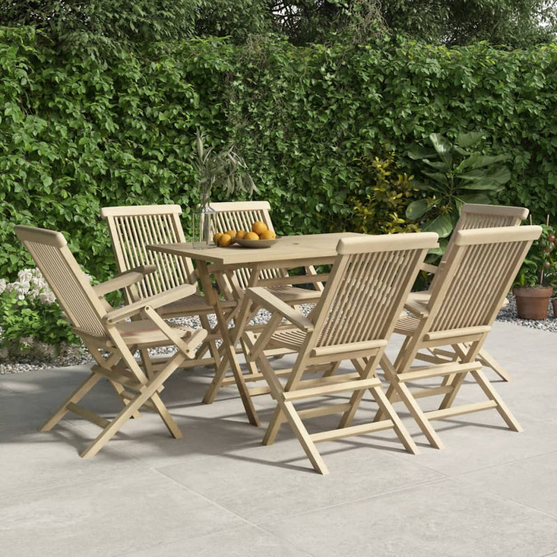 Solid Wood Outdoor Folding Dining Armchair, 8