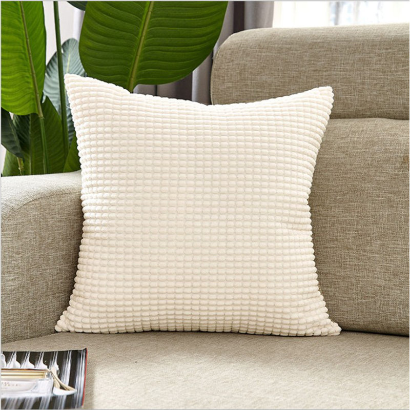 Set of 2 Throw Pillow With Inserts– 20"x20" Decorative Throw Pillow Full Set, White
