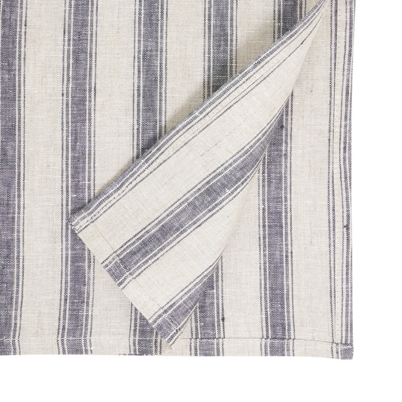 Classic Striped Pure Linen Table Runner
