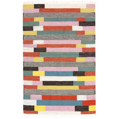 Geometric Wool Hand Woven 120cm X 180cm Area Rug