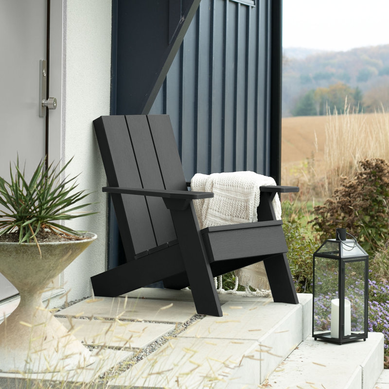 Chaise Adirondack en plastique Byrnes, Noir
