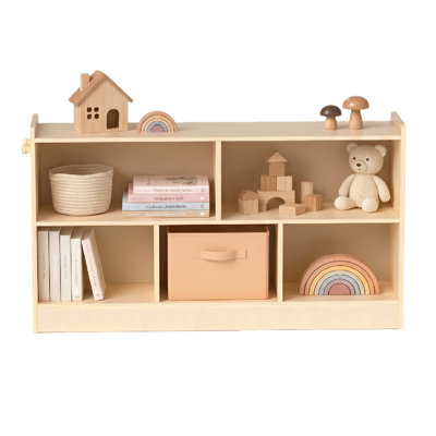 Bibliothèque pour enfants Montessori, bibliothèque en bois à 5 sections, L 44,6 po x l 11,6 po x H 23,6 po