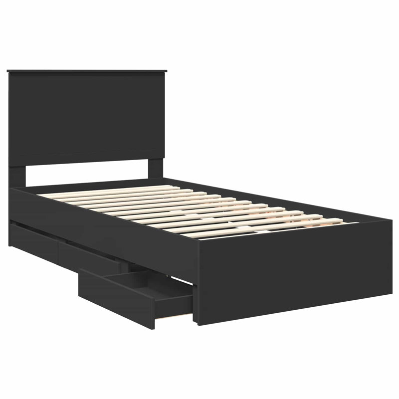 Bed, Black, Super King (6')