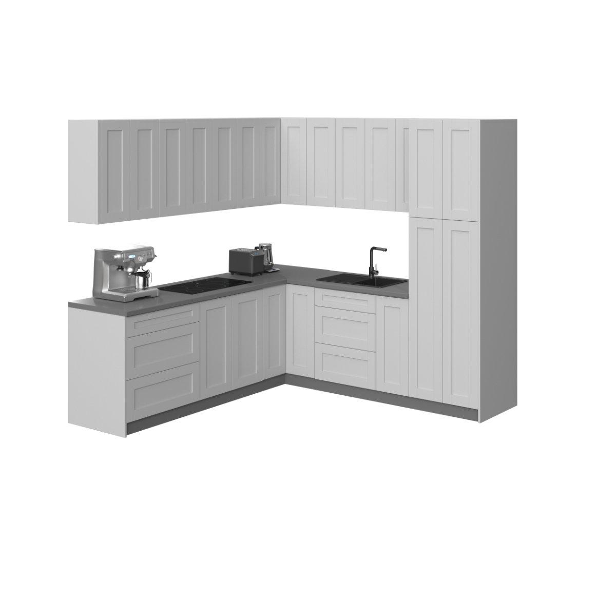 WALLKITCHENS FKURBAN 96'' W x 96'' H Medium Density Fiberboard (MDF