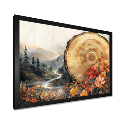 «Gernulf Wildflowers Flowers and Wood Slide Scenery II», art mural fleurs sauvages