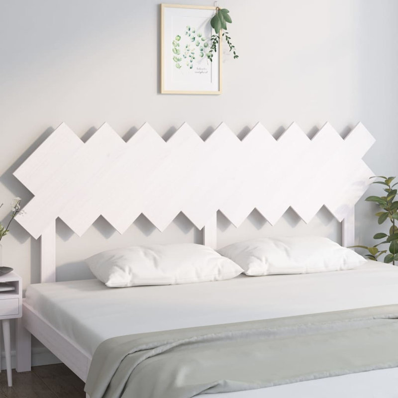 Avraj Bed Headboard White 178x3x80.5 cm Solid Pine Wood