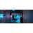Twin Size Metal Loft Bed With Led, Desk And 4 Storage Shelves