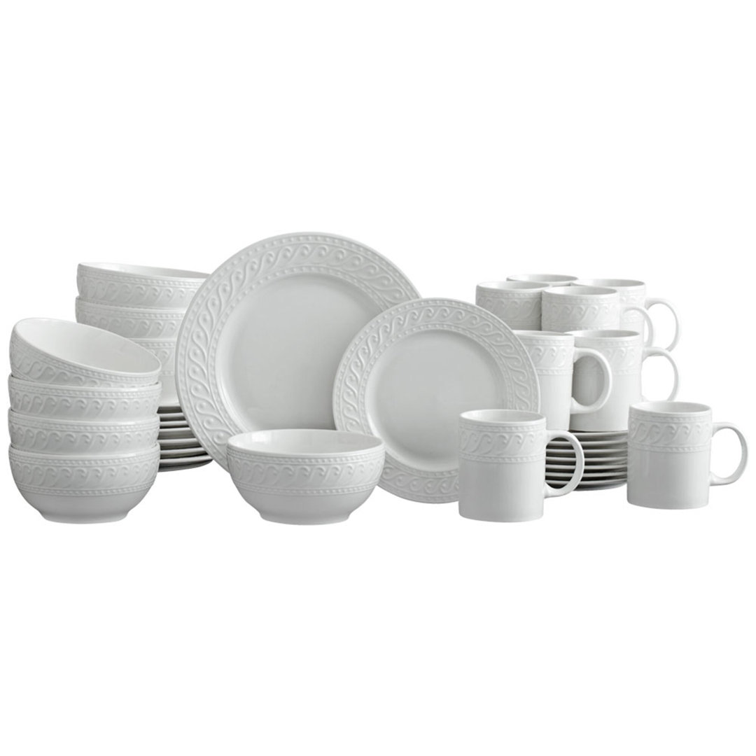 Pfaltzgraff Sylvia 32-Piece Porcelain Dinnerware Set, Service for 8 Pfaltzgraff