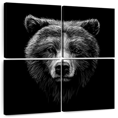 Visage d'un grizzly de Brampt