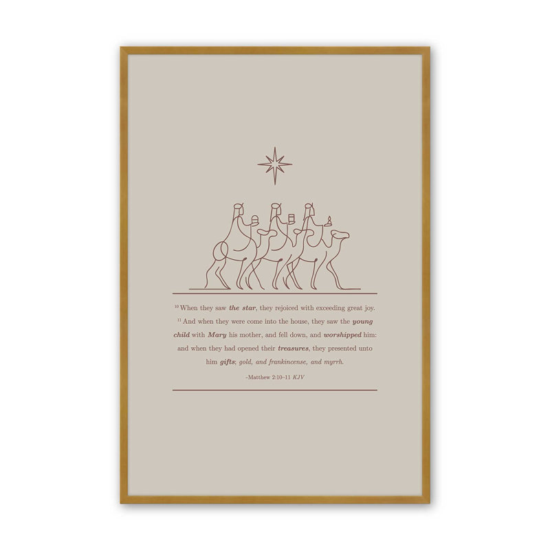 «Guidé par l'étoile», reproduction d'art, 16 po x 20 po, Or poli