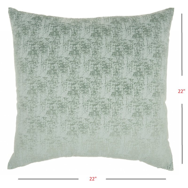 22" Abstract Throw Pillow, Green