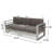 3 Seater Sofa W/ Metal Tray Foe Patio Garden