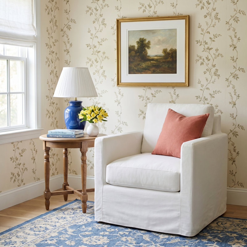 Savannah Swivel Armchair, Conversation Pearl Basketweave