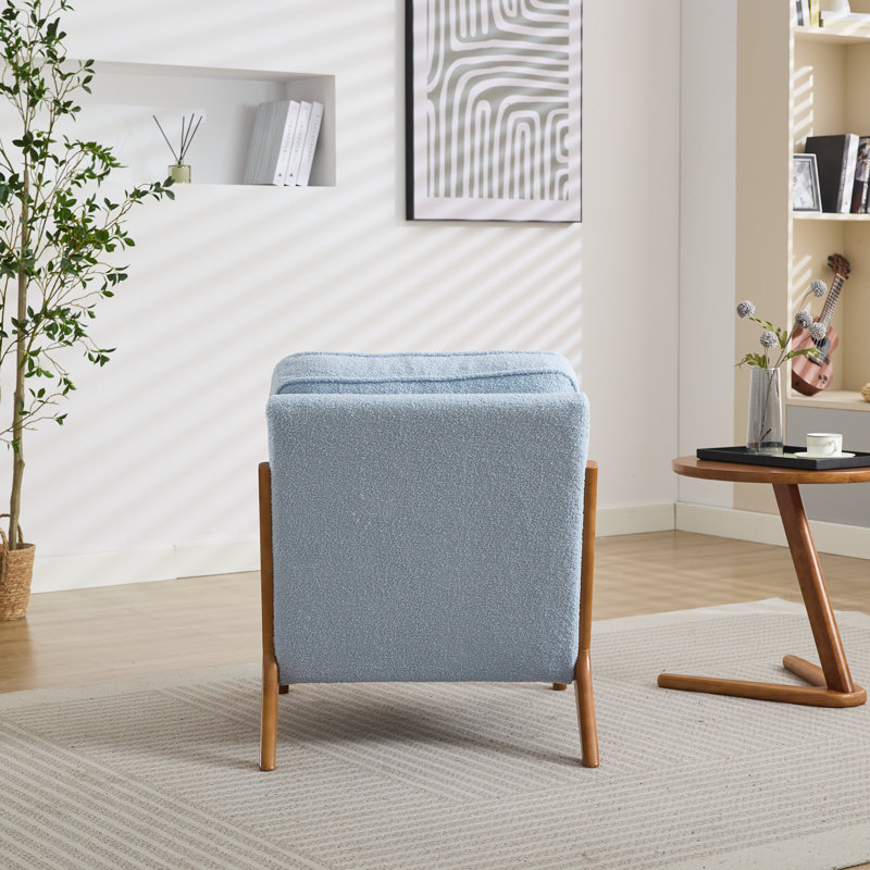 Homister Upholstered Armchair, Blue Polyester