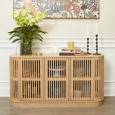 Contour Sideboard, 3 Door (1495 x 406 x 762mm / 59 x 16 x 30in) by Latitude Run