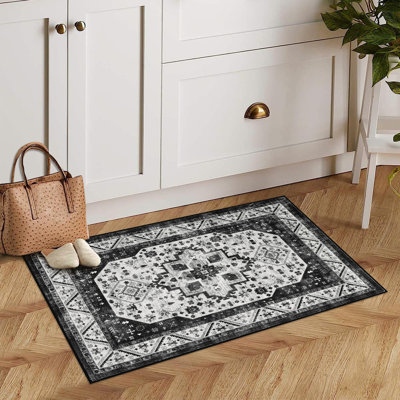 Tapis rétro en terre cuite lavable à l'eau douce tapis antidérapant tapis de salon pour chambre à coucher maison de campagne salle à manger salle de jeux pour enfants salle à manger, cuisine