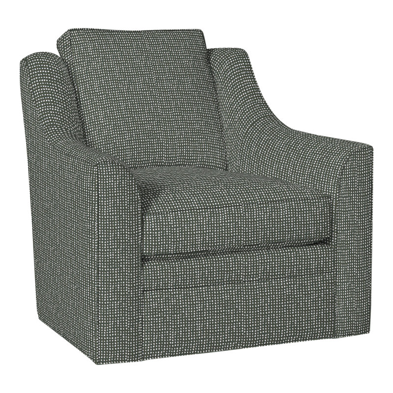American Bungalow Nicholas Barrel Back Swivel Chair, Perigold Caper Moss