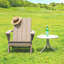 Table d'appoint d'extérieur ronde 23,6 po Giannie-332109065