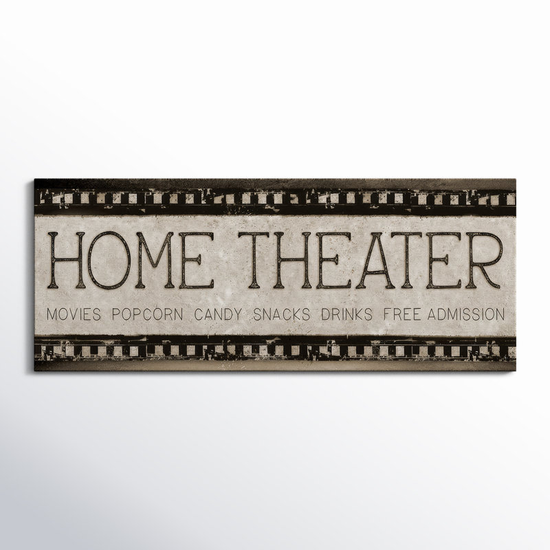 " Home Theater ", 24" H x 60" W x 1.5" D