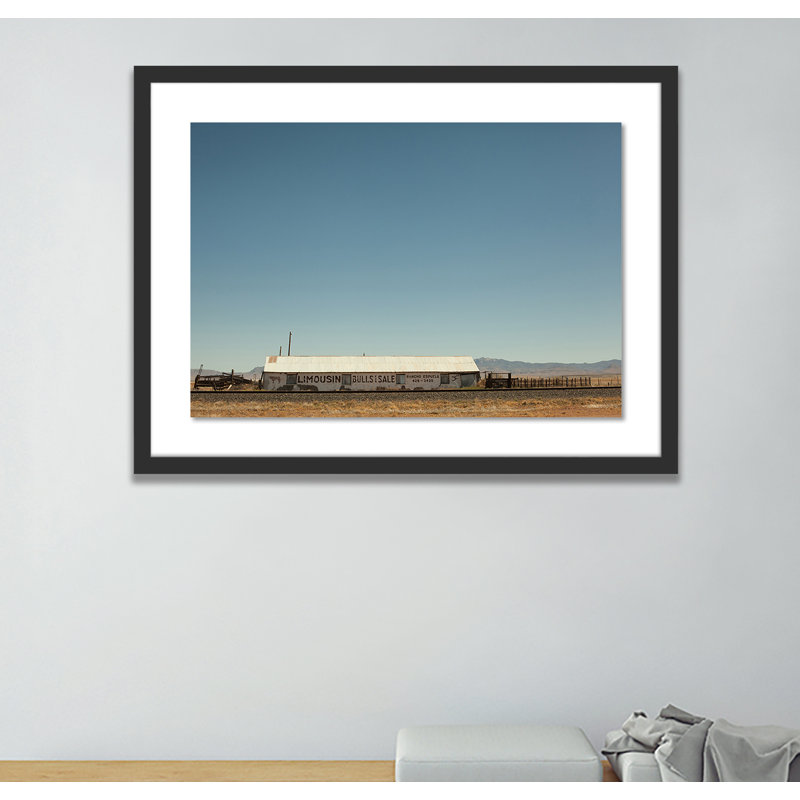 Ranch, Marfa Print by Riley Ryan-Wood, Black, 34" H x 48" W x 2.5" D