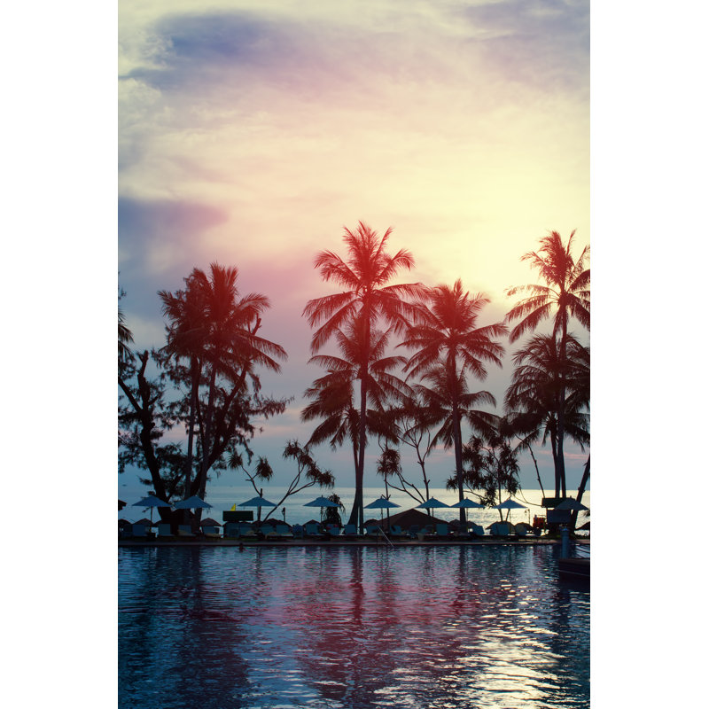 Sunset At A Coastline - Wrapped Canvas Print, 46cm H x 30cm W x 3.8cm D