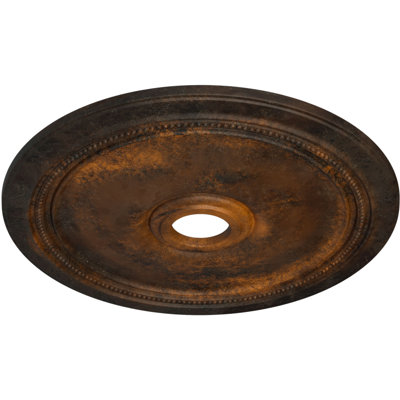Endurathane Diane Ceiling Medallion, 24"OD x 3 5/8"ID x 1 1/4"P (Fits Canopies up to 6 1/4"), Hand-Painted Rust Finish