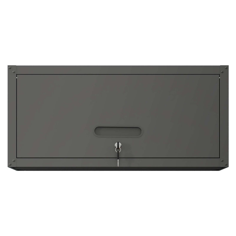 Heavy Duty Metal Wall Mounted Tool Storage Cabinet With Hydraulic Opening, Secure Locking, And Ample Space For Garage Workshop