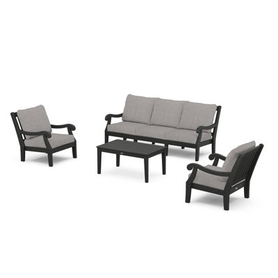 POLYWOOD x Birch Lane Verlyn 4-Piece Deep Seating Set with Sofa