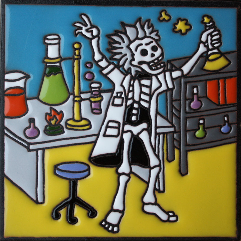 TalaMex The Chemist. Carreau d'argile Day-Of-The-Dead