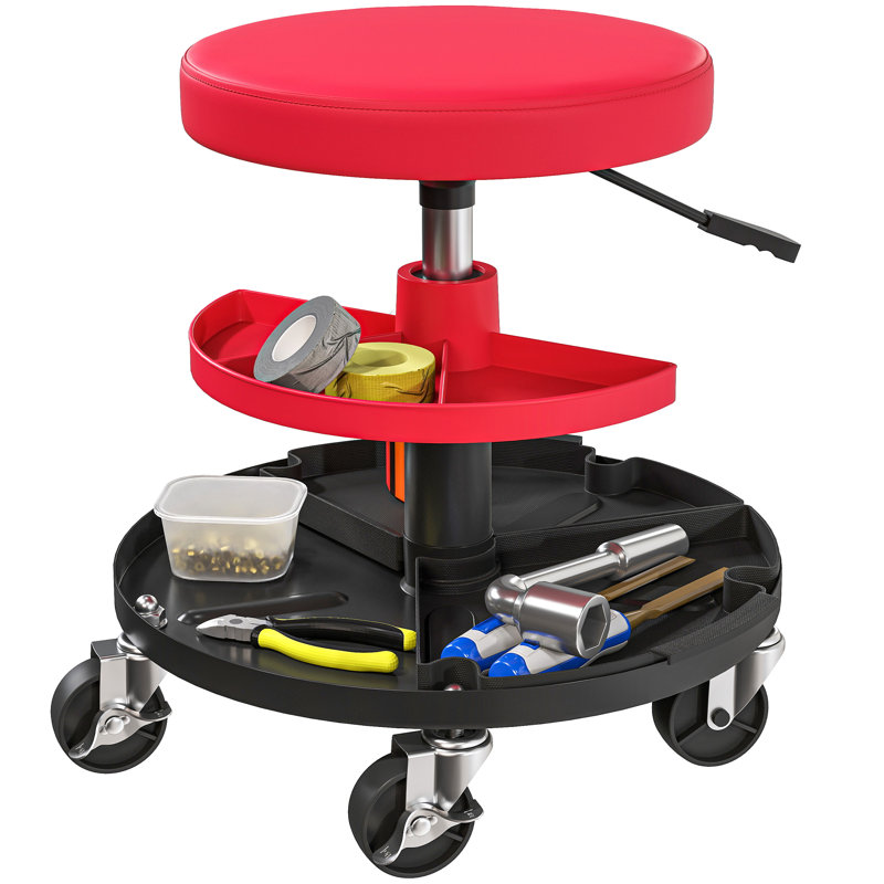 Mechanic Roller Seat, Red