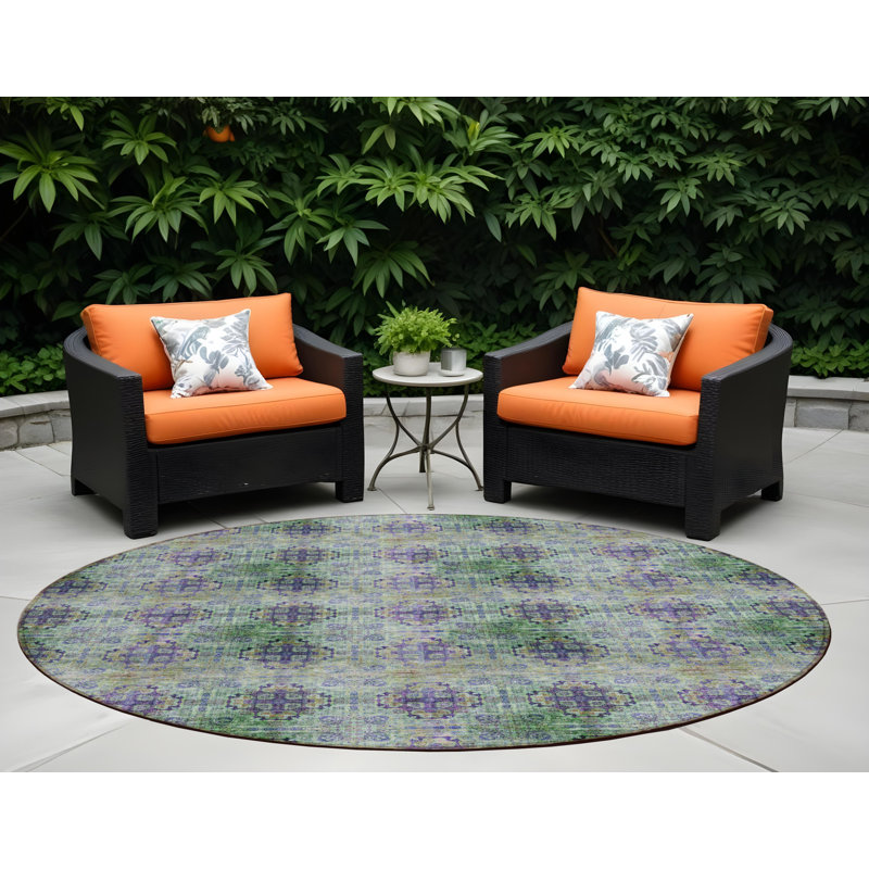 Tapis d'intérieur rond 8 po