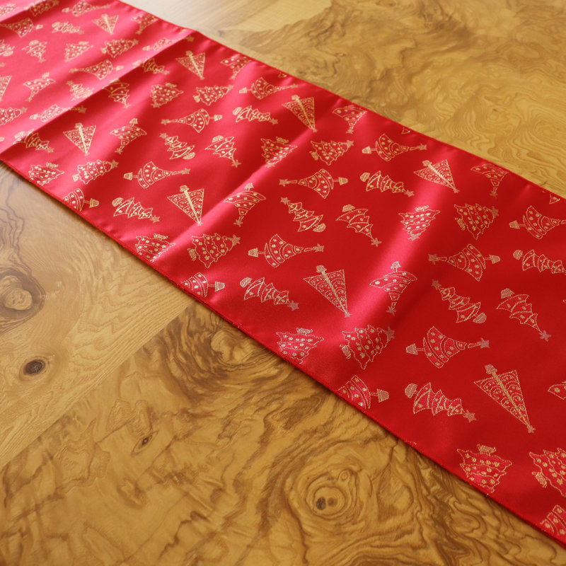 Chemin de table floral Campden, L 108 po x l 12 po, Rouge
