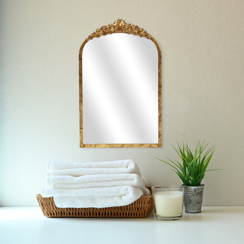 Everlaine Modern Victorian Accent Mirror, Gold