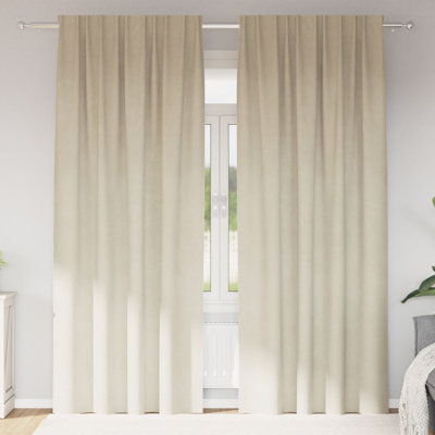 Blackout Curtains With Top Tape 2 Pcs Super Velvet