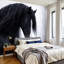 Papier peint adhésif auto-adhésif moderne pour la chambre à coucher L 96 po x l 69 po Peel and Stick-691442464