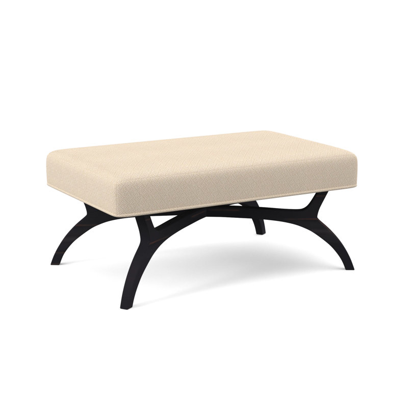 Ansel Upholstered Bench, Vintage Ebony, Filigree Ivory