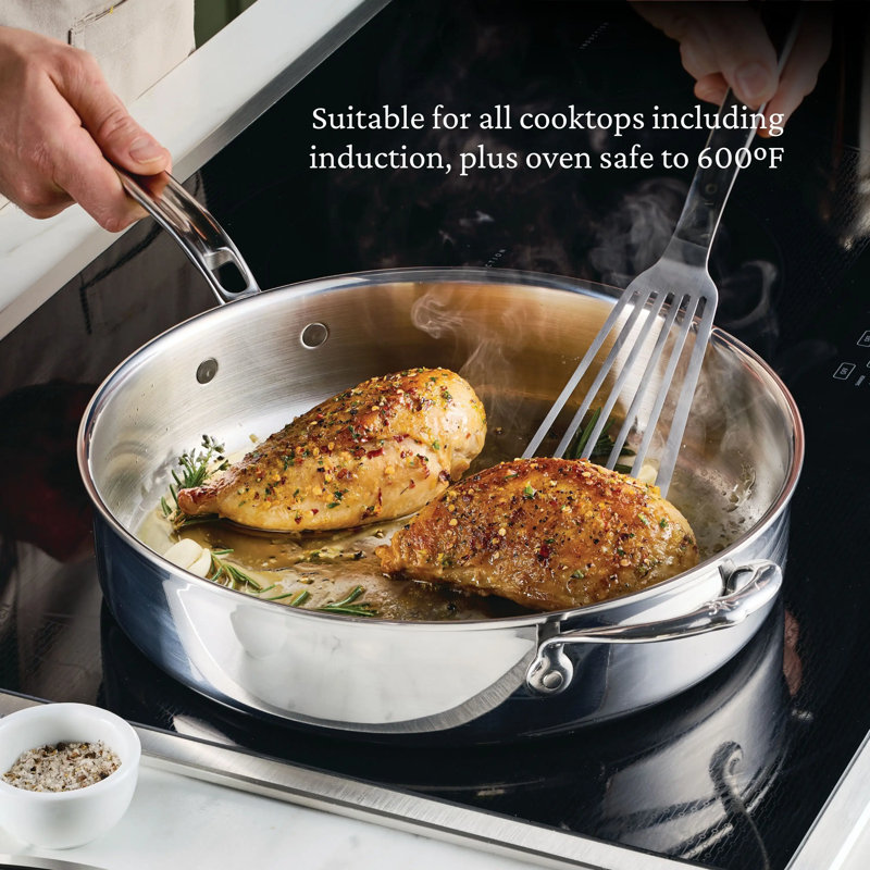 Probond® Luxe 3.5-quart Professional Clad Stainless Steel Sauté Pan With Lid