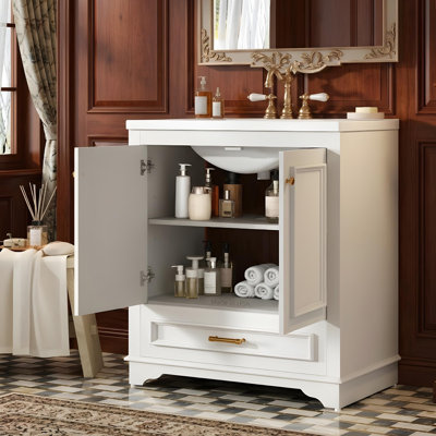 Meuble-lavabo de 30 po avec lavabo et rangement polyvalent