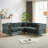 81.5-Inch Chenille Corner Sofa