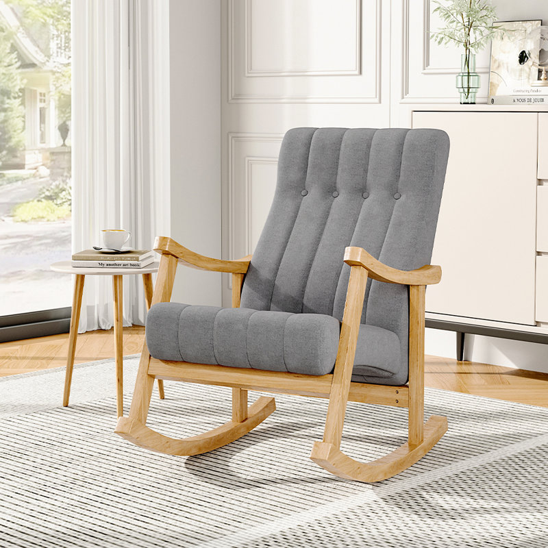 Maygen Rocking Chair, Dark Grey