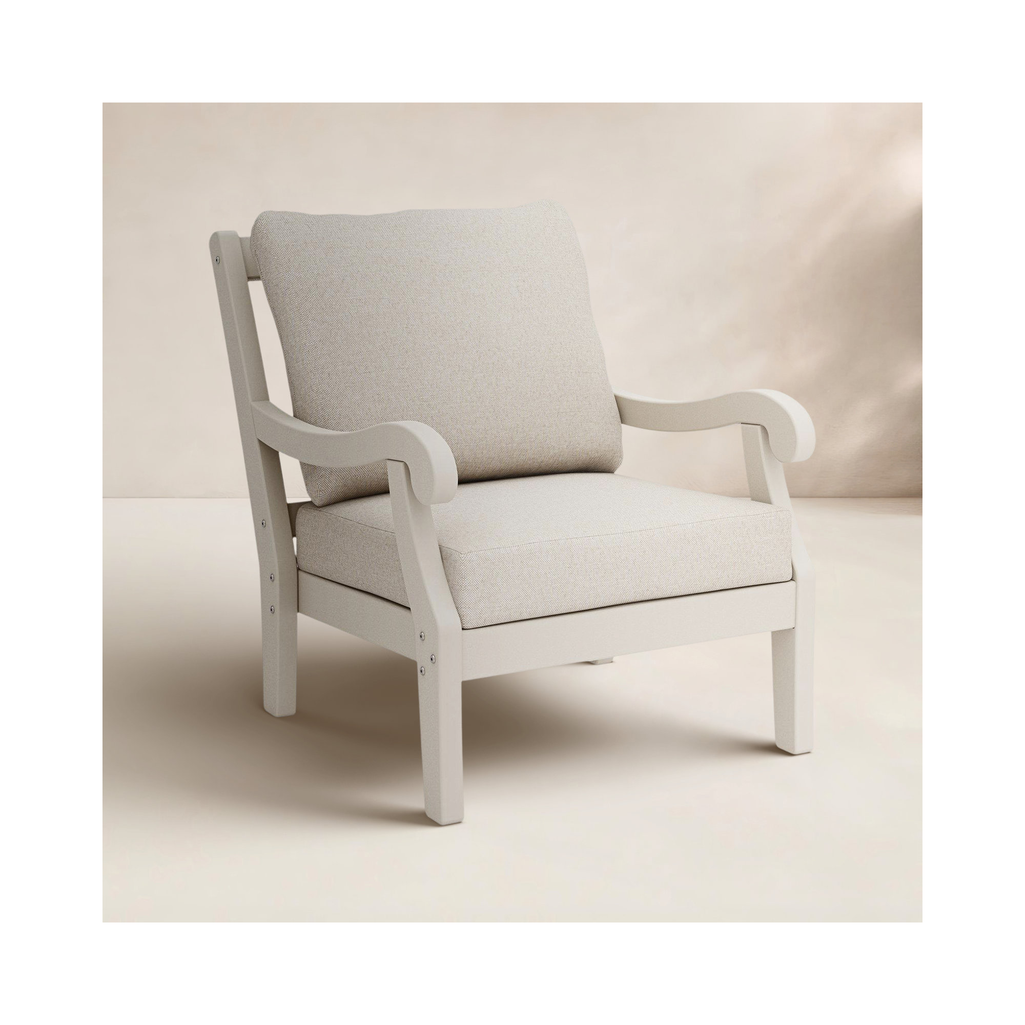 POLYWOOD x Birch Lane Verlyn Deep Seating Chair in Sand / Dune Burlap