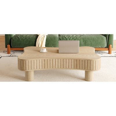 Table basse à plateau relevable de 42 po pour les petits salons - conception à double rôle, relevage hydraulique silencieux, télécommandes de rangement à gauche, magazines à droite, panneaux décoratifs cannelés, installation rapide en 5 minutes