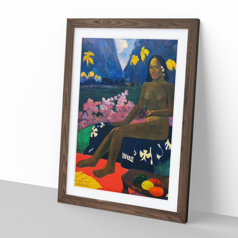 Seated Woman Vol.3 by Paul Gauguin - Picture Frame Painting, 36cm H x 27cm W x 2cm D, Walnut Framed