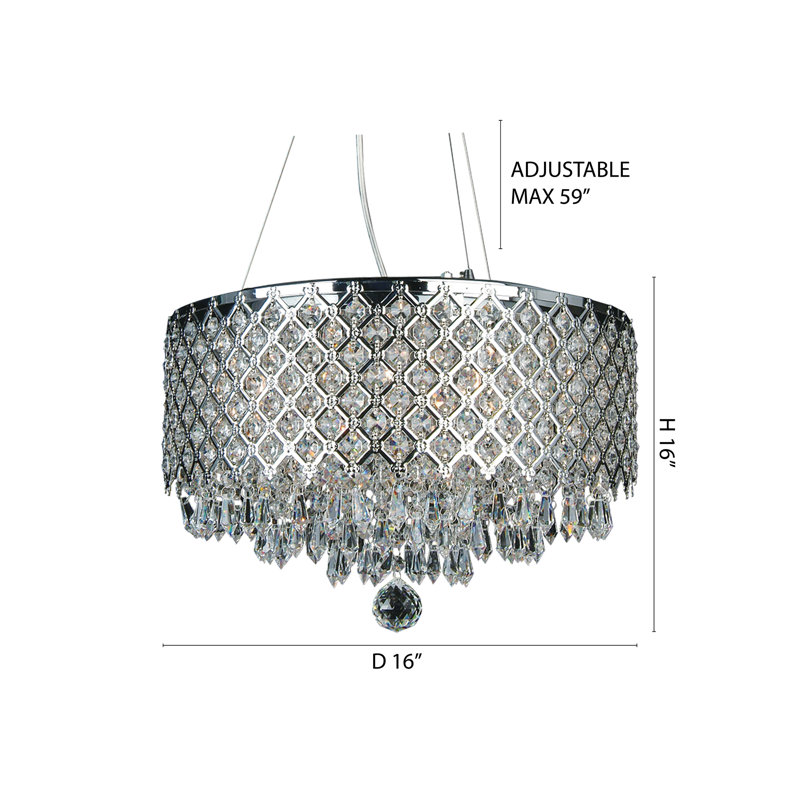 Pendentif en cristal LX Series 6-lumière